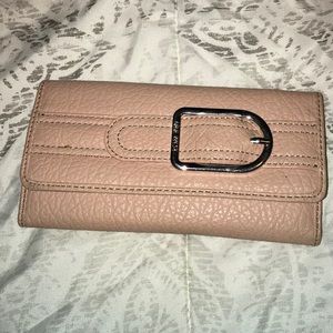 Pink leather wallet